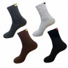 Male Solid Color Ring Thickening Warm Tube Socks * 4 Pairs - Dark Color