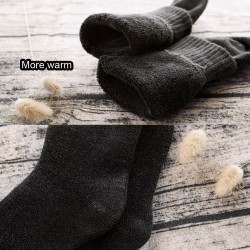 Male Solid Color Ring Thickening Warm Tube Socks * 4 Pairs - Dark Color