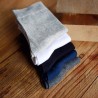 Pure Color Cotton Male Business Socks Long Tube Deodorant Sweat Absorption Socks