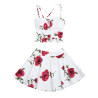 Floral Print Padded Bralet and Mini Skirt