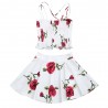 Floral Print Padded Bralet and Mini Skirt