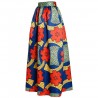 New Women Skirt African Print Ankara Dashiki Bohemian High Waist Pleated A-Line Maxi Flare Skirt