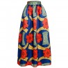 New Women Skirt African Print Ankara Dashiki Bohemian High Waist Pleated A-Line Maxi Flare Skirt