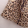 High Waist Zippered Leopard A-Line Ball Gown Skirt for Women