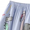 Patched Stripes A-Line Skirt