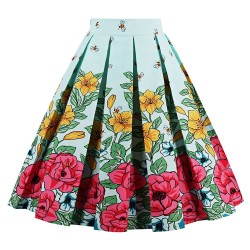 Bee Floral Print High Waist...