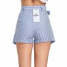 Striped Belted Skorts with Pockets