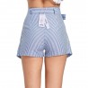 Striped Belted Skorts with Pockets