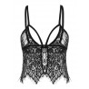 Lace See Thru Strappy Lingerie Bra