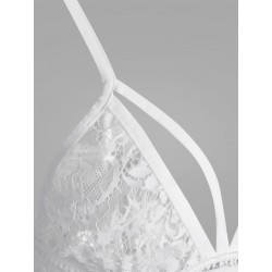 Lace See Thru Strappy Lingerie Bra