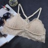 One-Size Thin Cotton Lace Edge Adjustable Y-Line Straps None Closure Sexy Wire Free Bras Breathable Bottoming Tube Top for Women