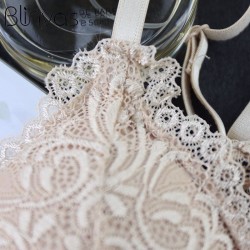 One-Size Thin Cotton Lace Edge Adjustable Y-Line Straps None Closure Sexy Wire Free Bras Breathable Bottoming Tube Top for Women