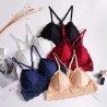 One-Size Thin Cotton Lace Edge Adjustable Y-Line Straps None Closure Sexy Wire Free Bras Breathable Bottoming Tube Top for Women