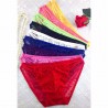 3158 One-Size Love Pattern Soft Comfortable Solid Color Sexy Transparent Lace Low Waist Briefs for Women 