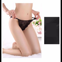 Solid Color Sexy Hollow Out Perspective Lace Low Waist Breathable Female Underpants Briefs 