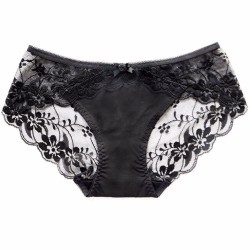 M/L/XL Size Solid Color Pure Cotton Crotch Seamless Sexy Lace Low Waist Breathable Women Underpants