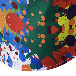 Colorful Splatter Paint Pattern Turndown Collar Long Sleeve Shirt