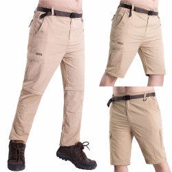 VaporWick Polyester Male Two-pieces Detachable Hiking Assault Pants Big Size Quick-drying Trousers with M,L,XL,2XL,3XL,4XL,5XLSi