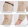 VaporWick Polyester Male Two-pieces Detachable Hiking Assault Pants Big Size Quick-drying Trousers with M,L,XL,2XL,3XL,4XL,5XLSi