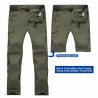 VaporWick Polyester Male Two-pieces Detachable Hiking Assault Pants Big Size Quick-drying Trousers withM,L,XL,2XL,3XL,4XL,5XLSiz