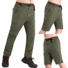 VaporWick Polyester Male Two-pieces Detachable Hiking Assault Pants Big Size Quick-drying Trousers withM,L,XL,2XL,3XL,4XL,5XLSiz