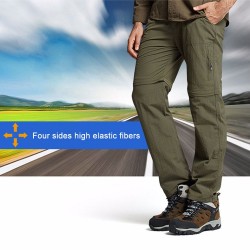 VaporWick Polyester Male Two-pieces Detachable Hiking Assault Pants Big Size Quick-drying Trousers withM,L,XL,2XL,3XL,4XL,5XLSiz