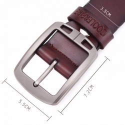 Cowhide Genuine Leather Waist Belts for Men Cowboy Strap Jeans 