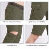 VaporWick Polyester Male Two-pieces Detachable Hiking Assault Pants Big Size Quick-drying Trousers withM,L,XL,2XL,3XL,4XL,5XLSiz