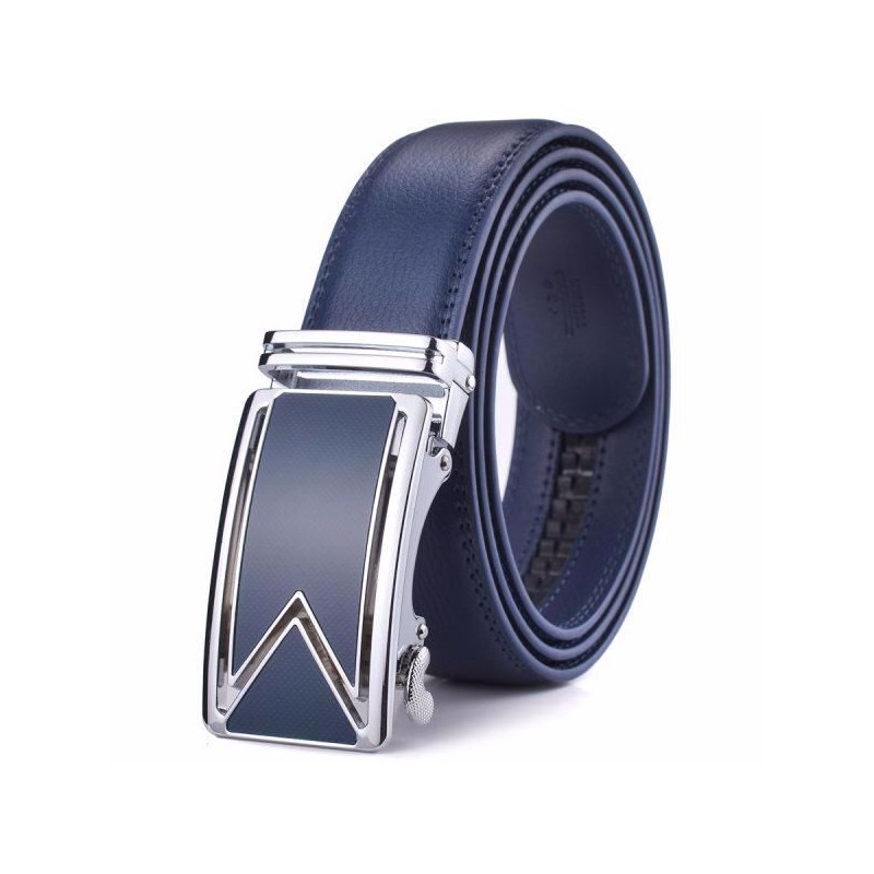 Men Belt Cowhide Genuine Leather Belts Automatic Buckle Waist Straps