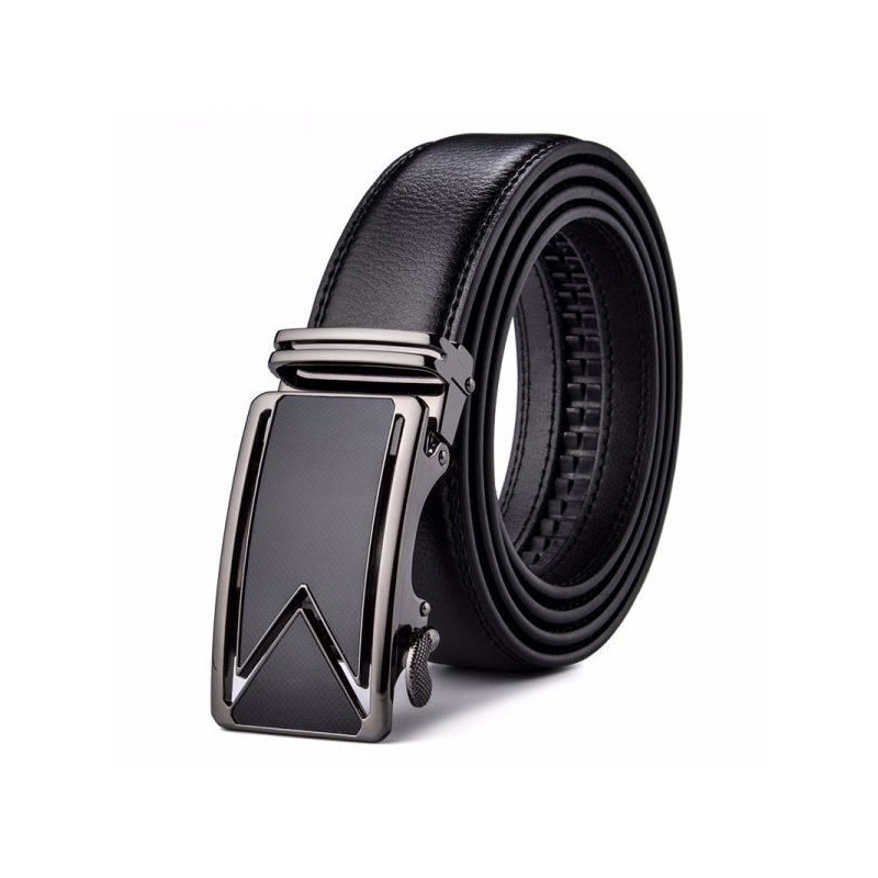 Men Belt Cowhide Genuine Leather Belts Automatic Buckle Waist Straps