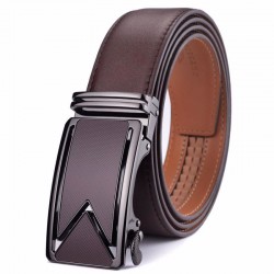 Men Belt Cowhide Genuine Leather Belts Automatic Buckle Waist Straps