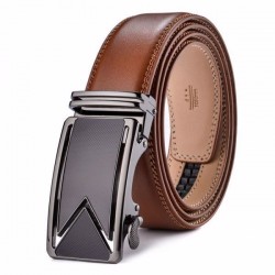 Men Belt Cowhide Genuine Leather Belts Automatic Buckle Waist Straps