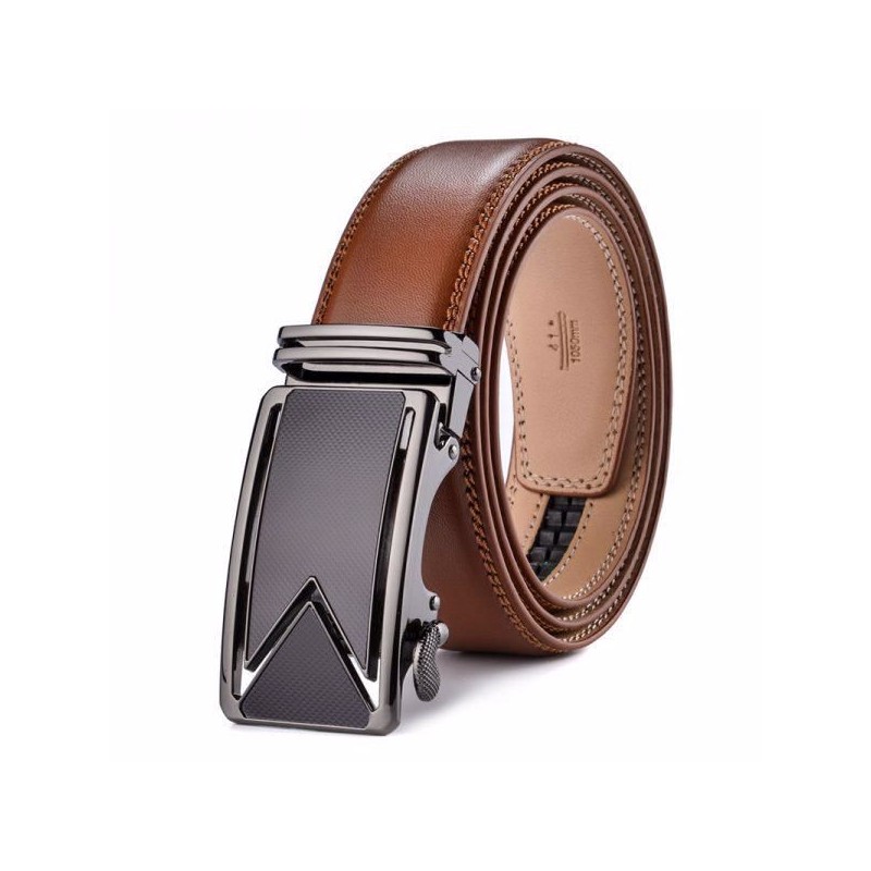 Men Belt Cowhide Genuine Leather Belts Automatic Buckle Waist Straps