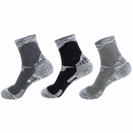 3 Paris * Sports Outdoor Hiking Socks Wicking Quick-drying Aweat-absorbent Breathable Socks for Cotton Deodorant Socks - Dark