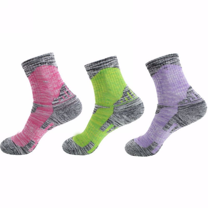 3 Paris * Sports Outdoor Hiking Socks Wicking Quick-drying Aweat-absorbent Breathable Socks for Cotton Deodorant Socks - Colorfu